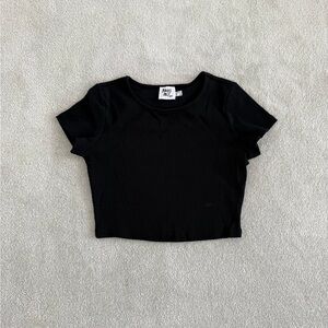 Princess Polly Organic Classic Crop Tee Black
